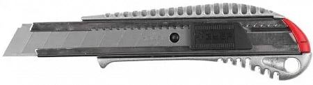 Нож Зубр "МАСТЕР" металлический, самофиксирующееся лезвие, 18мм 09170 Нож Зубр "МАСТЕР" металлический, самофиксирующееся лезвие, 18мм 09170