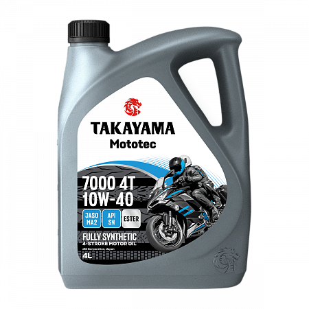Масло синтетическое Takayama Mototec 7000 4T SAE 10W-40 4л Масло синтетическое Takayama Mototec 7000 4T SAE 10W-40 4л