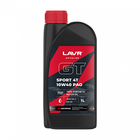 Моторное масло Lavr Moto GT Sport 4T, 1л Моторное масло Lavr Moto GT Sport 4T, 1л